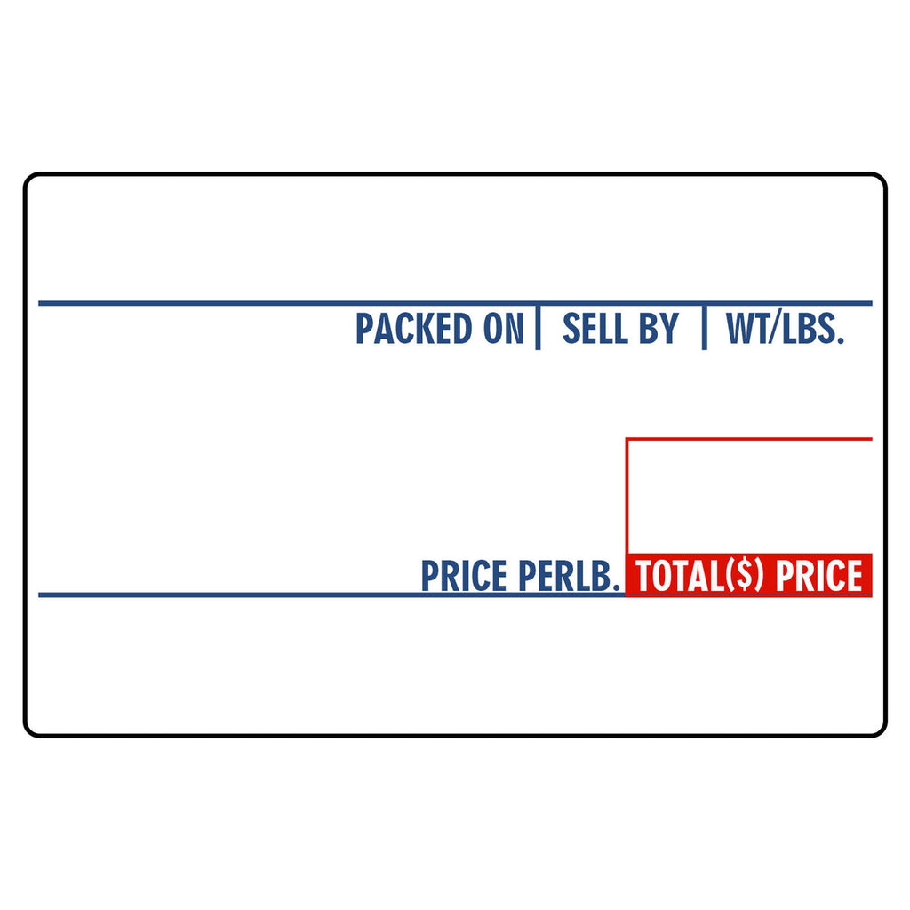 Printed Thermal Label 58x40mm with 1.5" Core 12 Rolls
