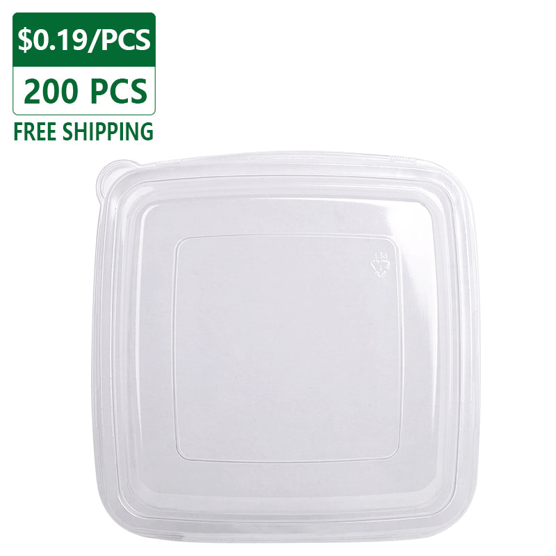 PET Lid | Fits 32 oz Square Fiber Bowls | 200 count