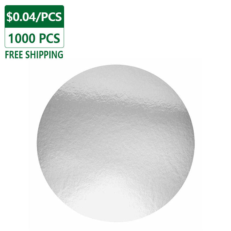 7" Paper Flat Foil Lid 1000 pcs