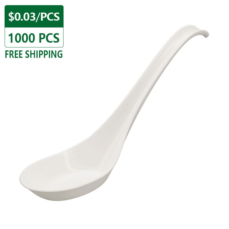 Asian Heavy Duty White Plastic Soup Spoon 1000pcs