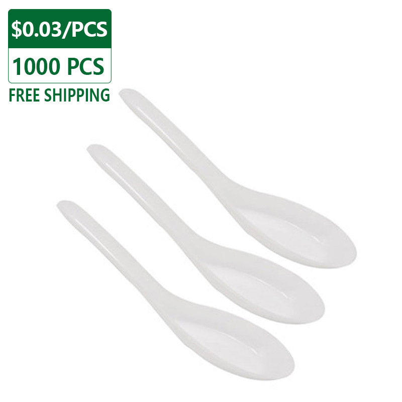 Disposable Plastic Chinese Spoons Bulk 1000 pcs
