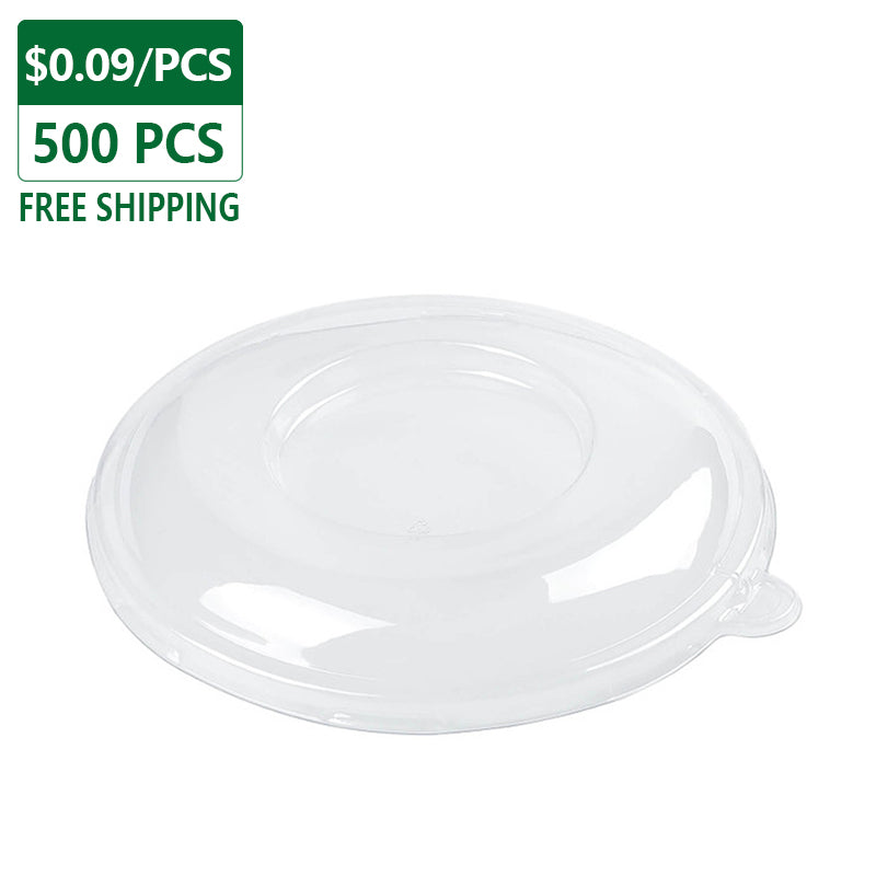 Dome Lids for 32 oz Salad Bowls (FRB32H) Clear Plastic 500 pcs