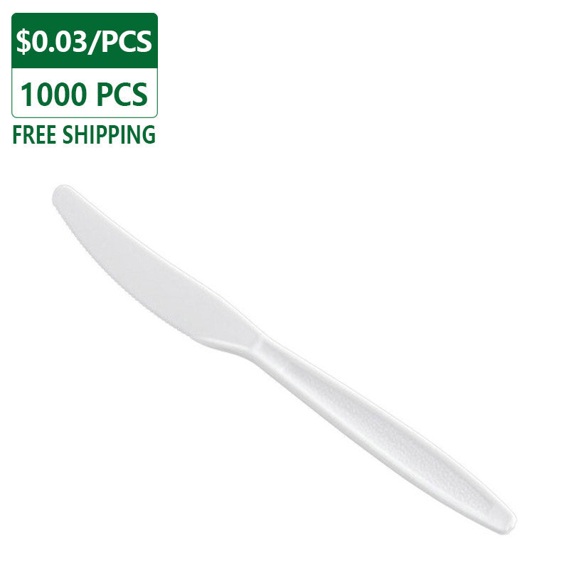 Disposable Heavy Duty White Plastic Knives 1000 pcs