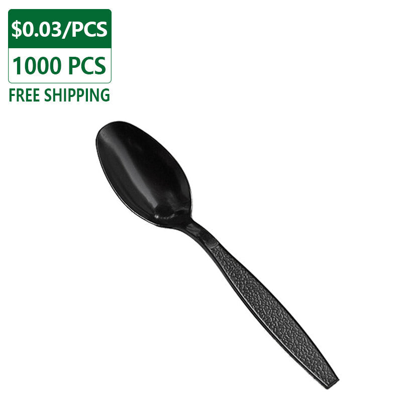 Disposable Heavy Duty Black Tea Spoon 1000pcs