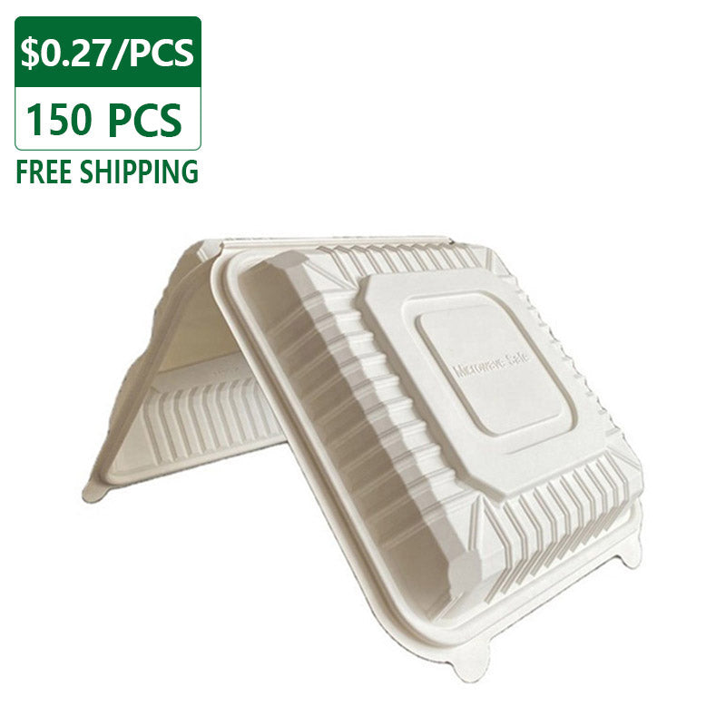 9" Plastic Eco Clamshell 150 pcs