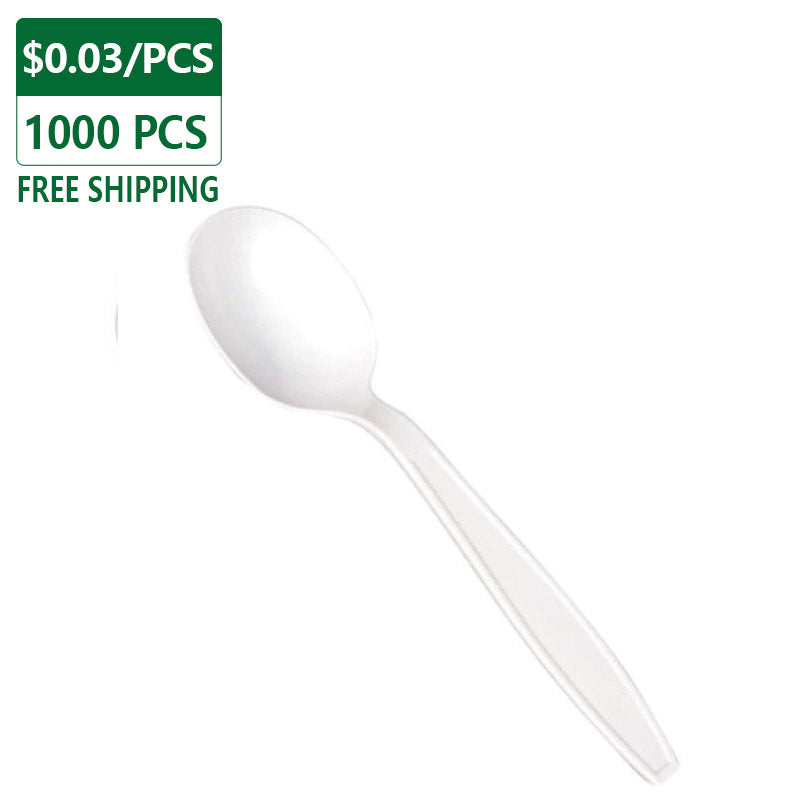 Heavy Spoon White 1000 pcs