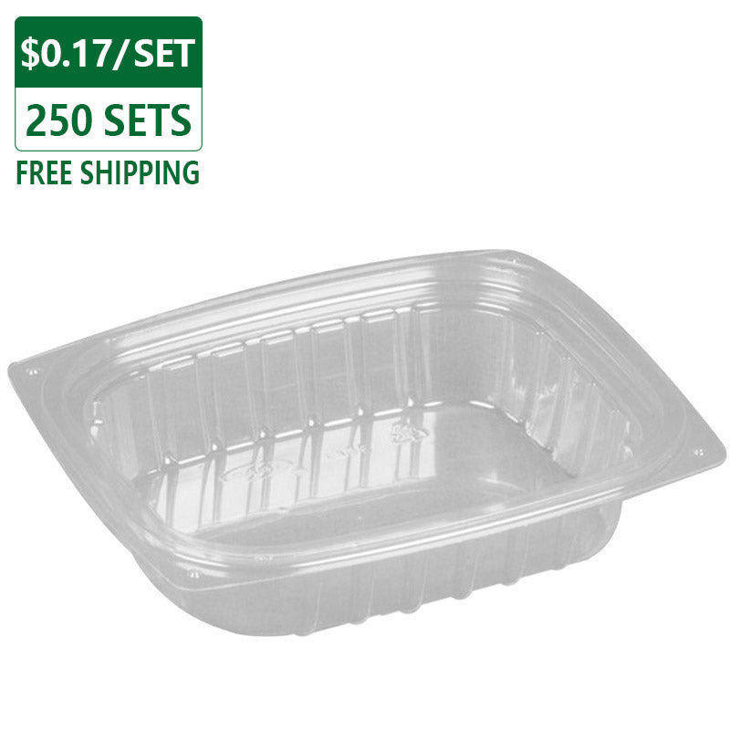 12 oz Clear Hinged Deli Container 200 sets