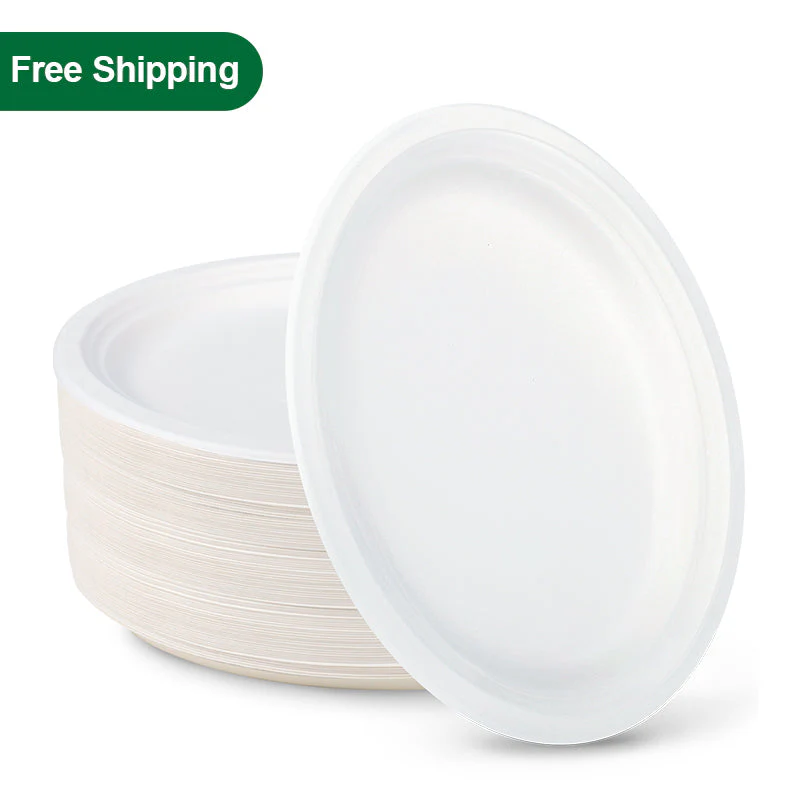 12.5 x 10 inch Biodegradable Oval Plate Microwavable 500 pcs