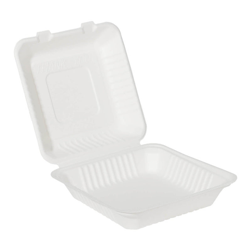 9 x 9 x 3 inch 3 Compartment Clamshell To Go Containers 200 pcs