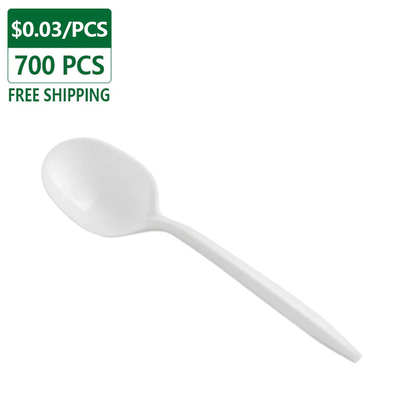 Disposable Plastic Regular Spoon Bulk 560 pcs