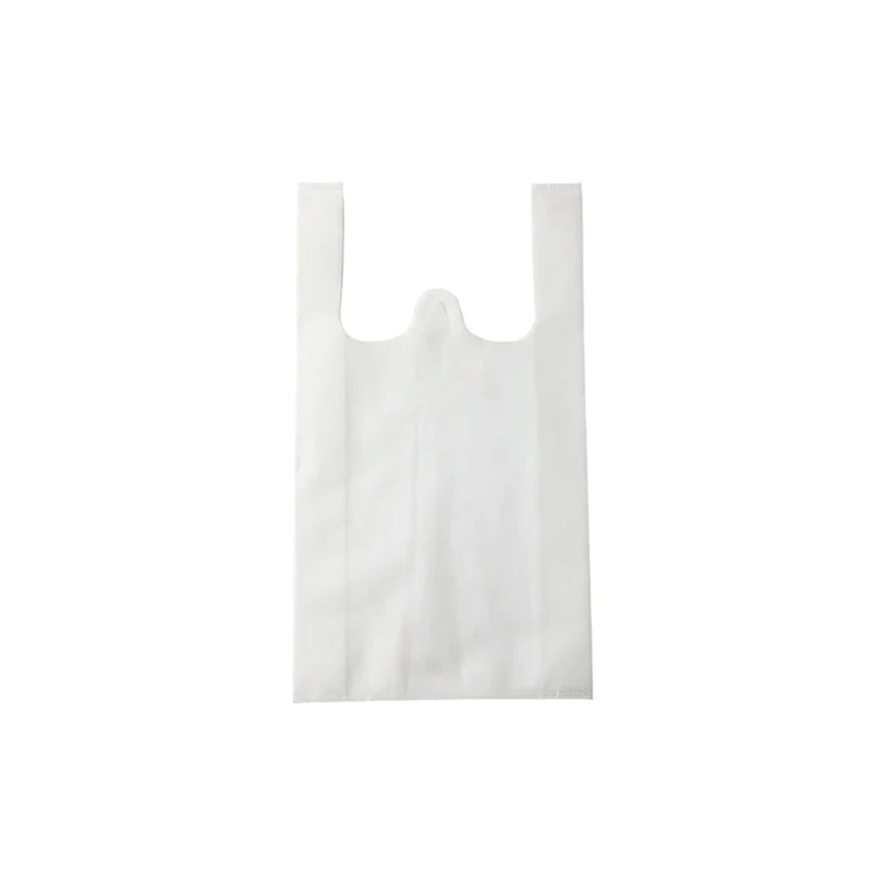 White Non-Woven T-Shirt 1/6 Bag 100 pcs
