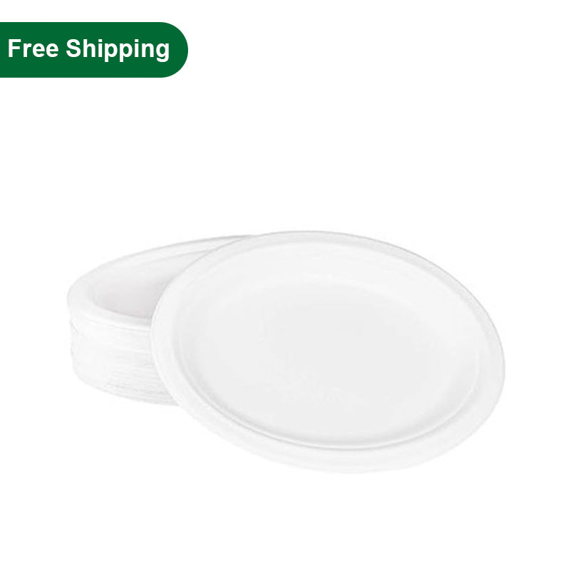 10 x 8 inch Biodegradable Oval Paper Plates Microwavable 500 pcs