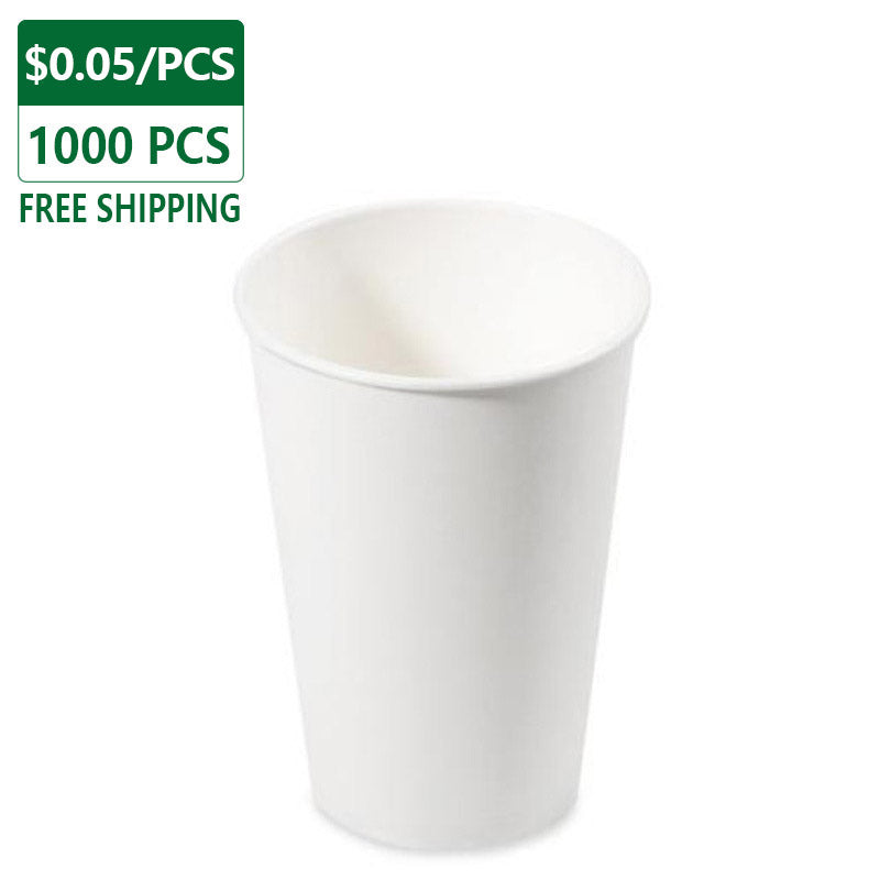 10 oz Disposable Blank Coffee Cups 1000pcs