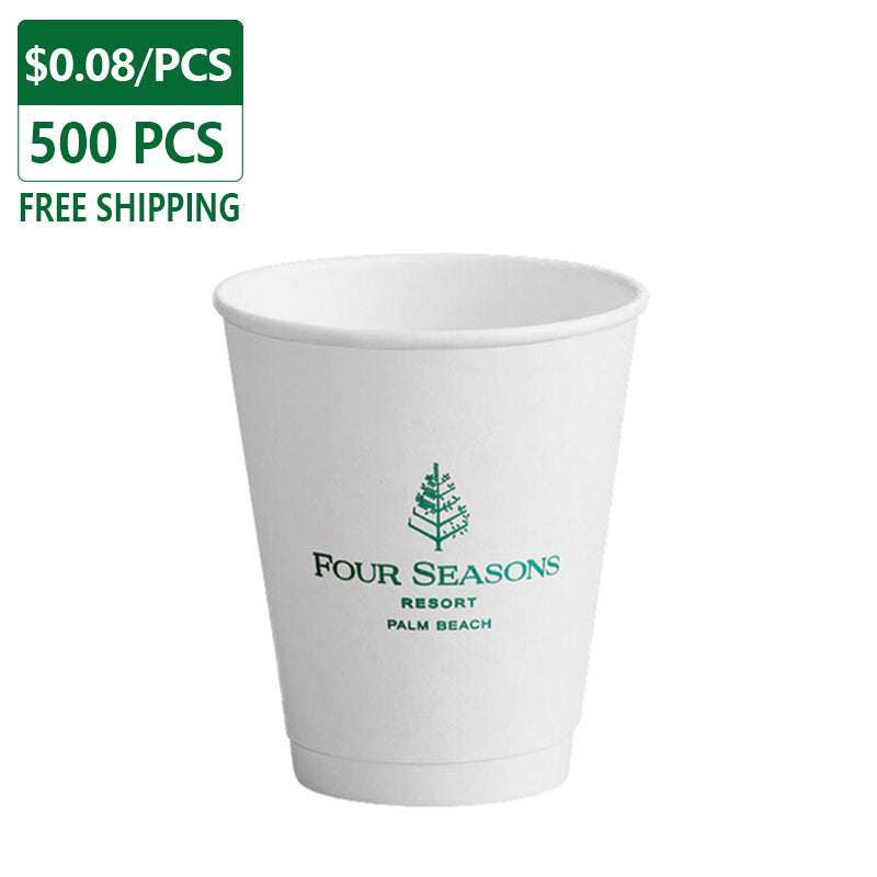 Customized 12oz Double Wall Coffee Cups 500pcs