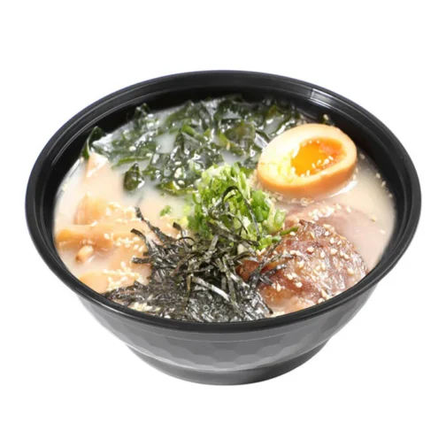 36 oz Disposable To Go Bowls with lids Black 150 set