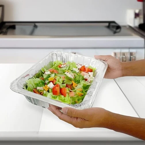 Half Size Deep Heavy Duty Aluminum Tray 100pcs