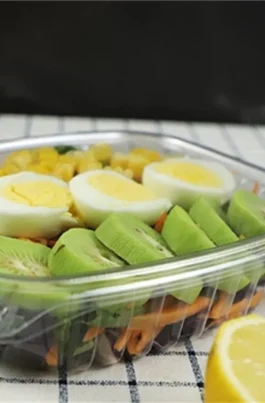 8 oz Clear Rectangular Plastic Container With Lids 250 sets