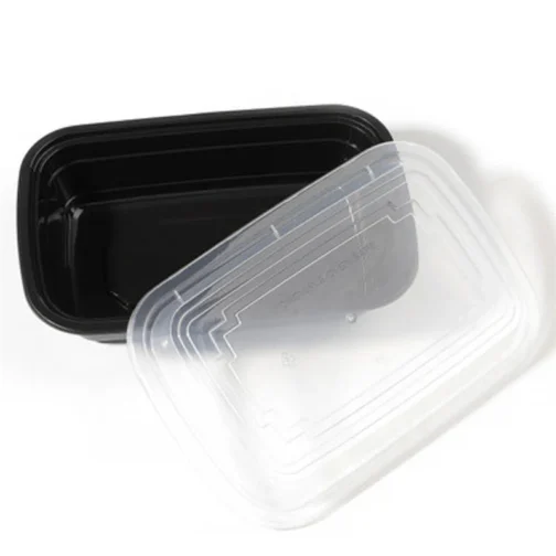 28 oz To Go Containers with Lids Black 150 Set - Image 3