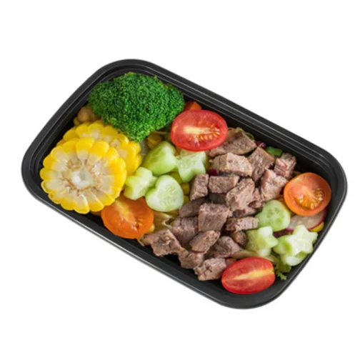 28 oz To Go Containers with Lids Black 150 Set - Image 2