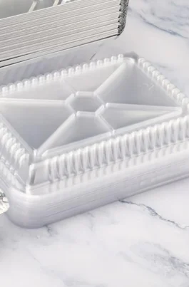 Clear Plastic Lids For 1 lb Rectangular Aluminum Foil Trays 1000 pcs (705)