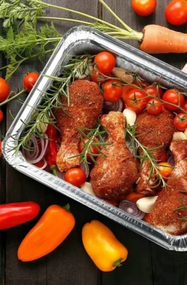 Half Size Medium Aluminum Tray 100pcs