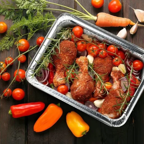 Half Size Medium Aluminum Tray 100pcs