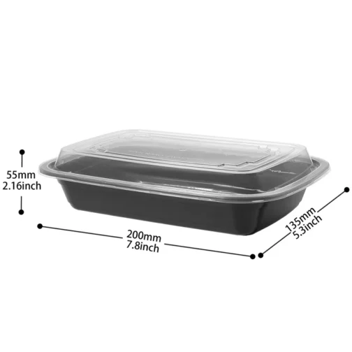 Clear Plastic Lids For 36 oz Rectangle Fiber Containers 300 pcs - Image 3