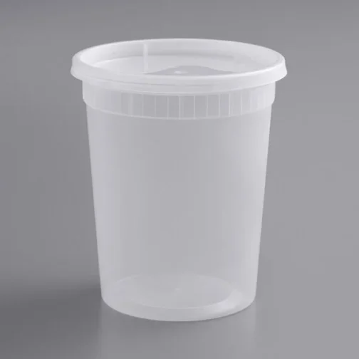 32 oz Soup Containers With Lids Disposable Plastic 240 Set - Image 2