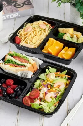 3 Compartment Rectangle Food Container 270 pcs