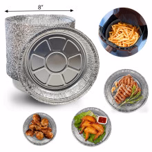 8" Heavy Duty Round Foil Pan For Food 500 pcs - Image 2