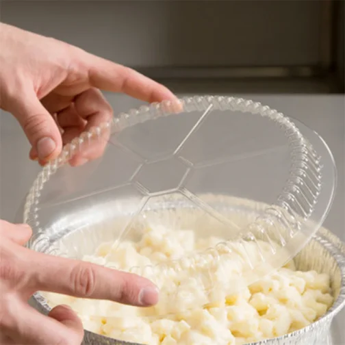 Clear Plastic Lids for 8" Round Aluminum Foil Pans 500 pcs