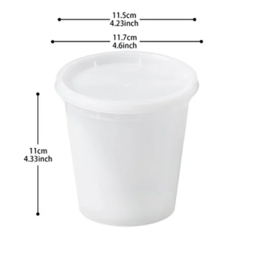 24 oz Microwavable Soup Container with Lids 240 Set - Image 2