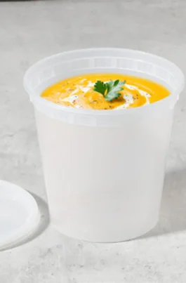 24 oz Microwavable Soup Container with Lids 240 Set