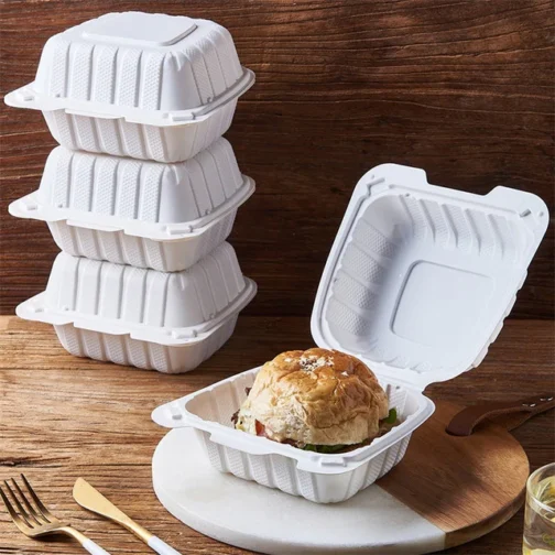 6" Microwaveable Plastic Clamshell Food Containers 250pcs - Image 2