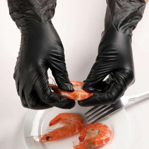 Black Nitrile Gloves Medium 1000pcs - Image 2