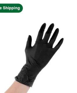 Black Nitrile Gloves Medium 1000pcs