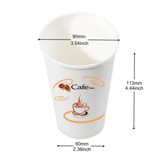 12 oz Disposable Coffee Cups Paper Printed 1000 pcs - Image 2