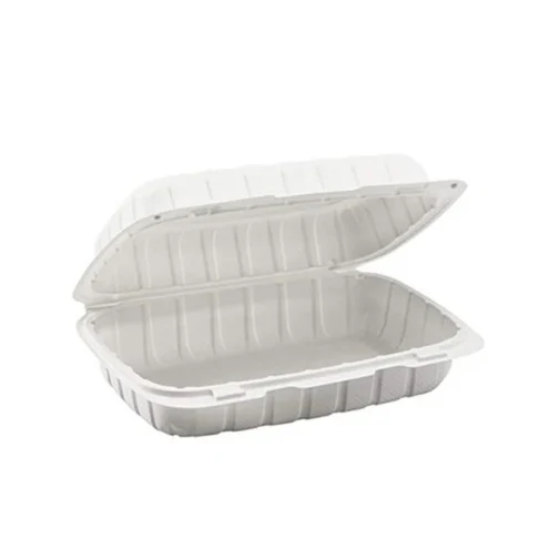 Sample 9”x6"x3" Microwaveable Plastic Clamshell Food Container - Image 3