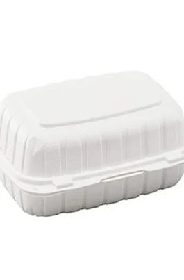 Sample 9”x6"x3" Microwaveable Plastic Clamshell Food Container