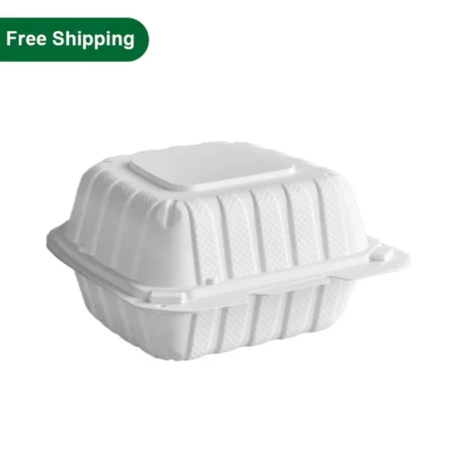 6" Microwaveable Plastic Clamshell Food Containers 250pcs - Image 3