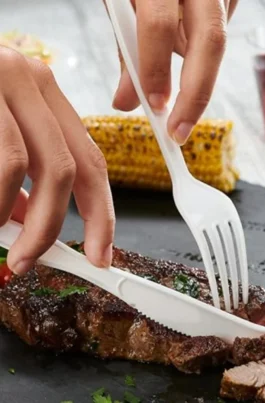 Disposable Heavy Duty White Plastic Knives 1000 pcs