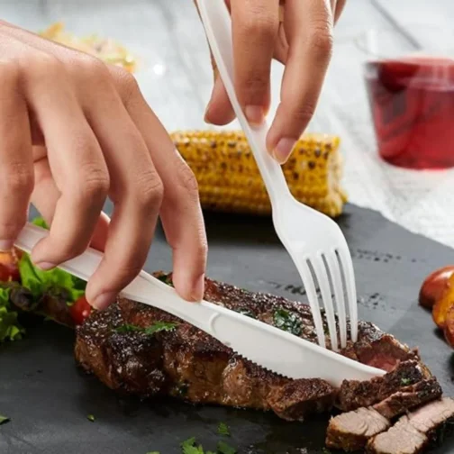 Disposable Heavy Duty White Plastic Knives 1000 pcs