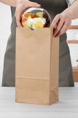 DURO 16 lb Brown Kraft Shopping Bags 400 pcs