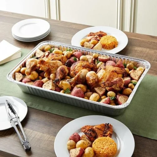 Full size Heavy Duty Medium Aluminum Tray 50pcs