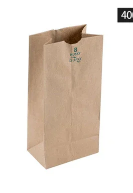 Sample 8 lb Recycled Kraft Paper Bags