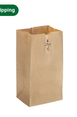 DURO 4 lb Brown Paper Bags Recycled Wholesale 400 pcs